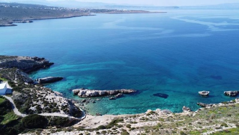 Chorafakia MIT BESICHTIGUNGSVIDEO! Kreta, Chorafakia Chania: Grosses Grundstück direkt am Meer mit unvergleichlichem Meerblick zu kaufen